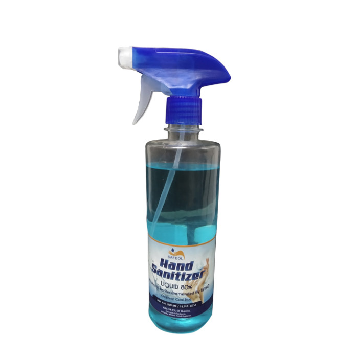 SAFEOL HAND SANITIZER LIQUID 80% 500ML WITH TRIGGER